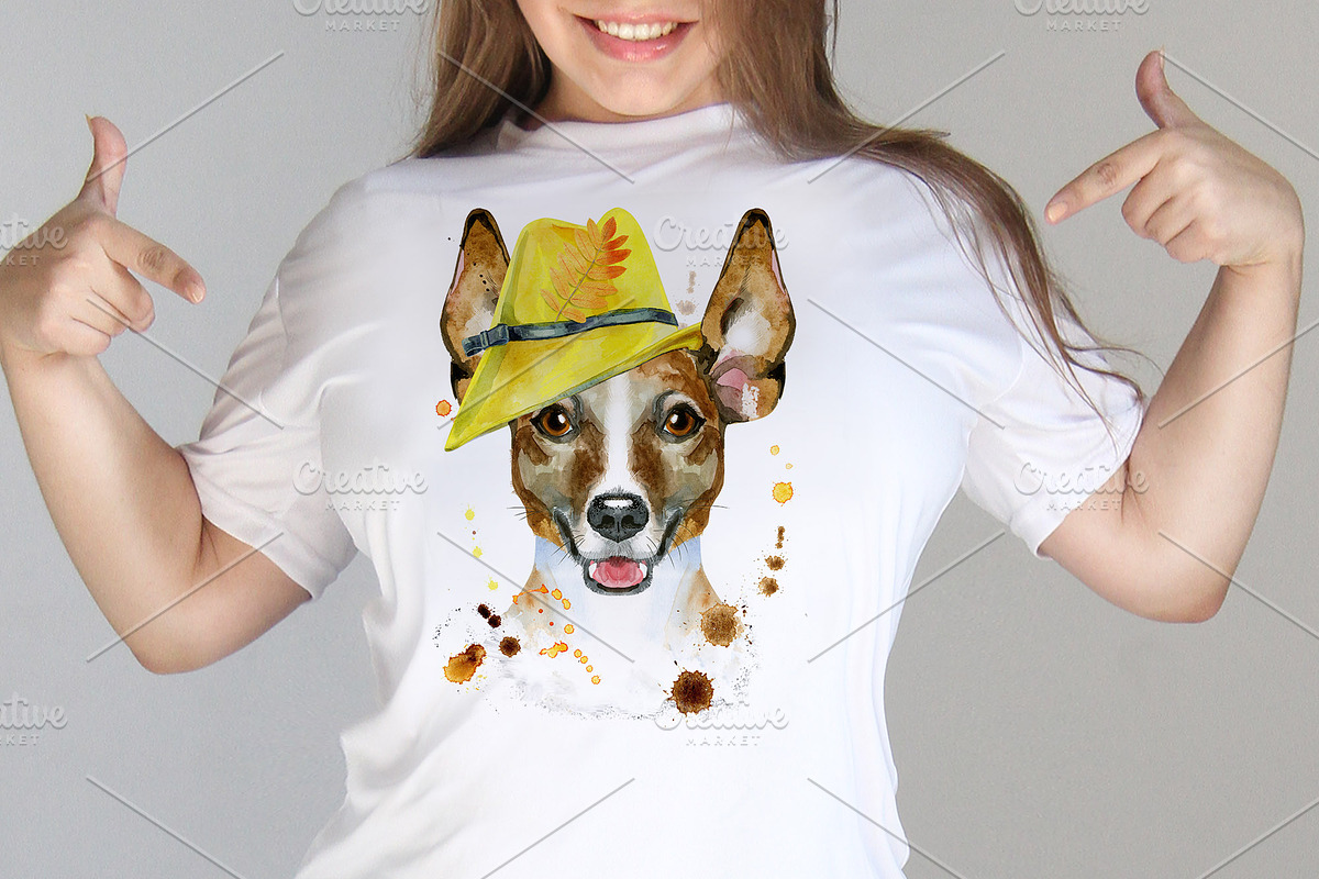 Funny jack russell terrier, an Animal Illustration by Watercolor fantasy (Photo 3 of 5)