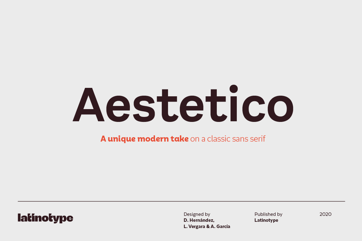 Aestetico, a Sans Serif Font by Latinotype (Photo 1 of 15)