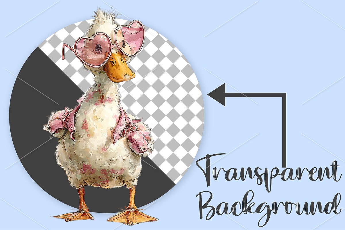 Watercolor Coquette Goose Clipart, a Seasonal Illustration by Canvas Craft (Photo 2 of 6)