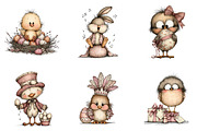 Whimsical Easter Bird Clip Art, an Illustration by CreationArt (Thumbnail 5 of 7)