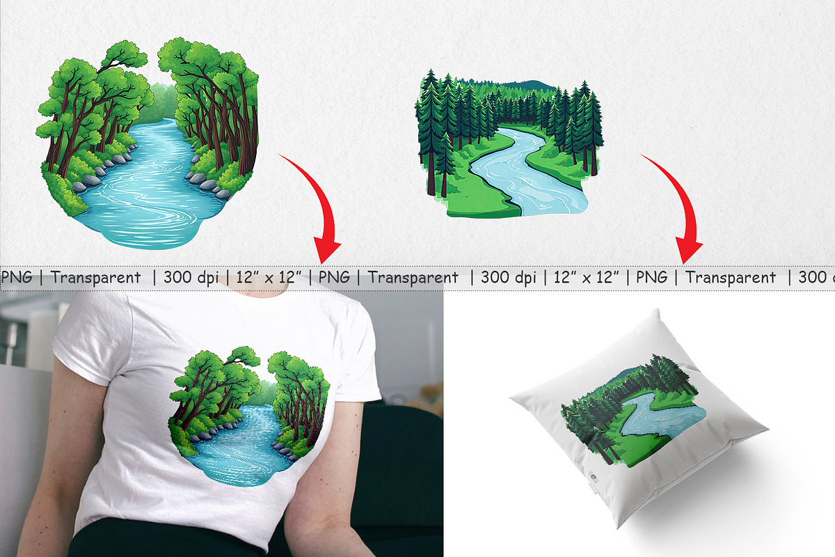 Forest River Clipart, a Graphic by Artnoy (Photo 3 of 5)