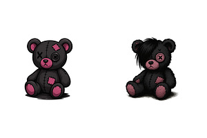 Unique plush bears with a dark, an Arts & Entertainment Photo by ZinetroN