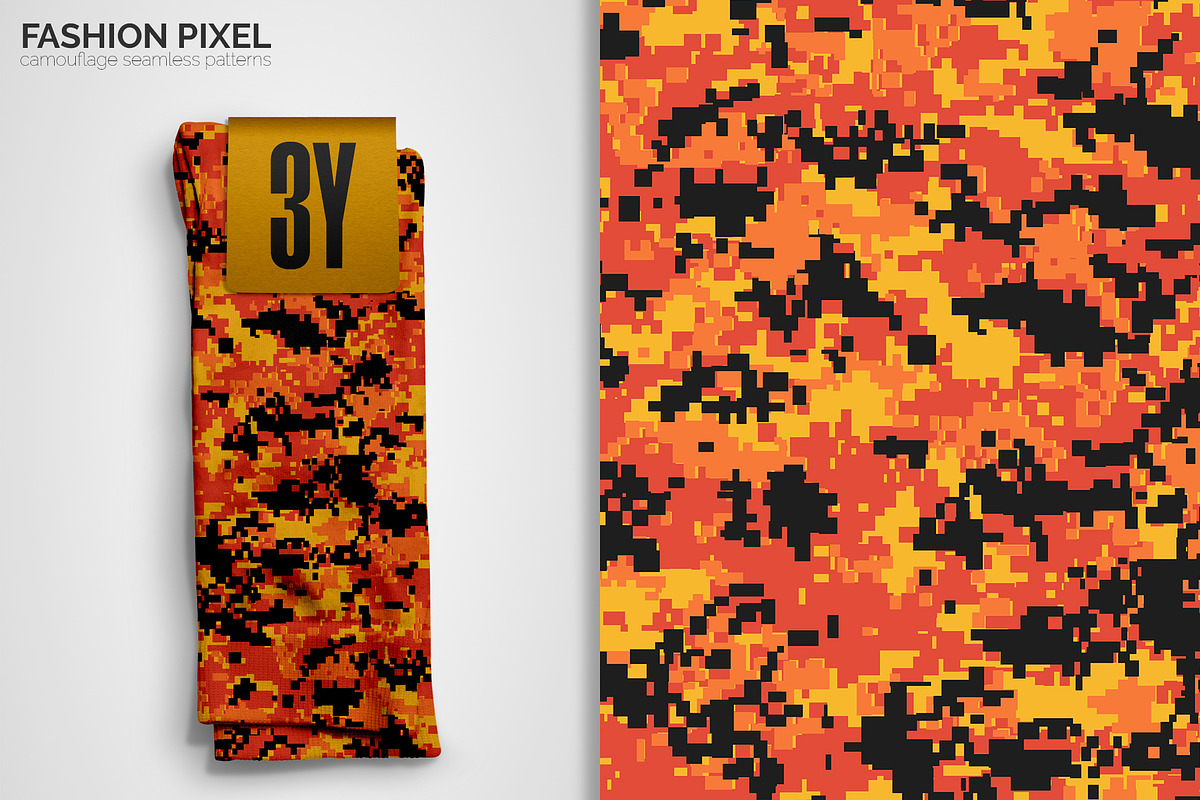 Fashion Pixel Camouflage Patterns, a Pattern Graphic by 3Y_Design (Photo 6 of 6)