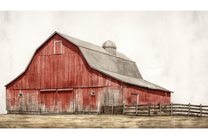 sketch barn drawing ai generated, an Architecture Photo by pikepicture