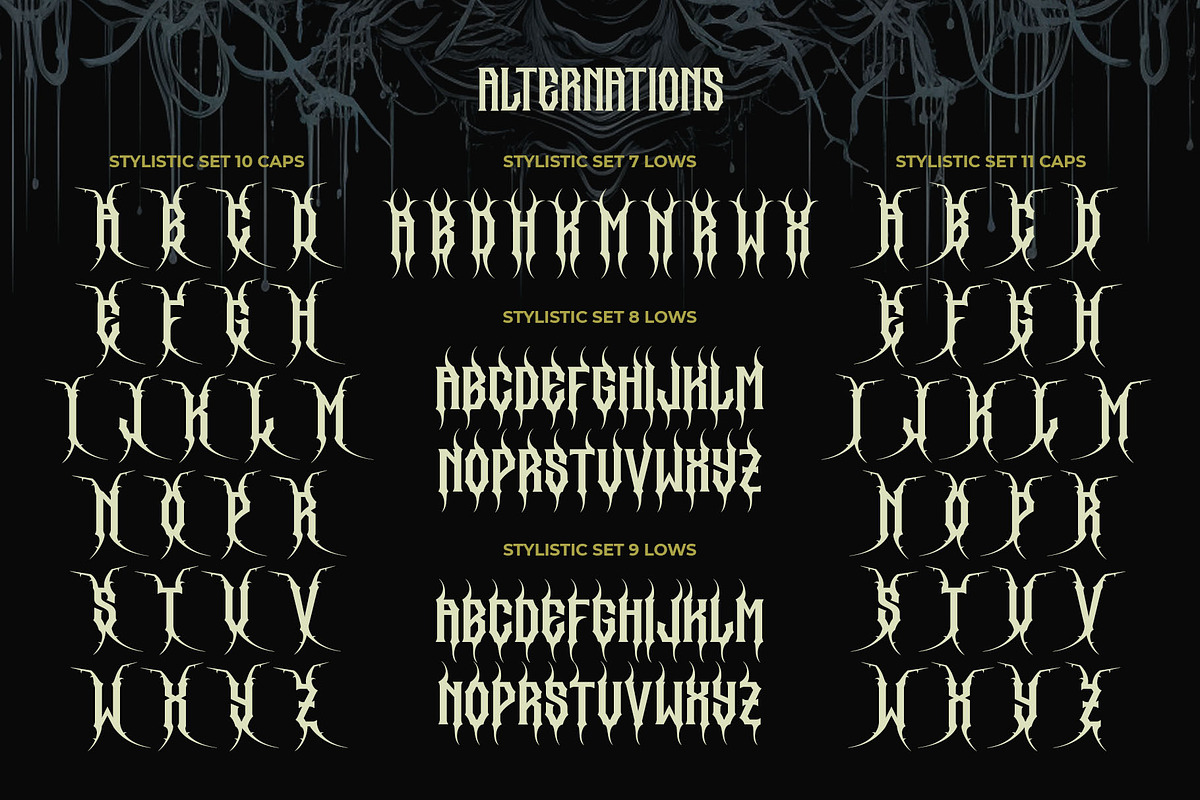 Spider Dead Typeface, a Blackletter Font by alit design (Photo 13 of 17)