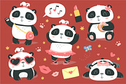 BLACK FRIDAY! Panda girl set, an Animal Illustration by SunnyWS (Thumbnail 4 of 10)