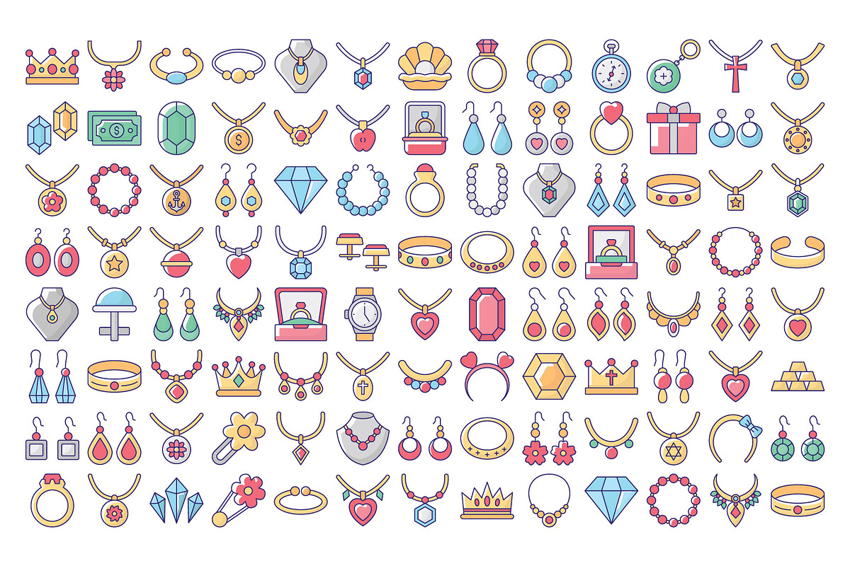 Elegant Jewelry Icon Pack, an Icon by Vector Portal (Photo 2 of 5)