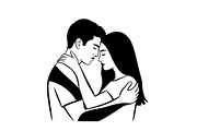 Couple Love Silhouette Bundle, an Illustration by jahid234 (Thumbnail 25 of 48)