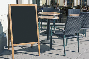 Empty restaurant menu blackboard, a Business Photo by BOOCYS