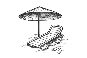 Beach Chair With Umbrella And