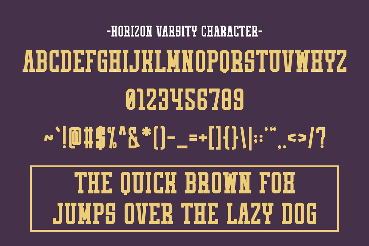 Horizon Varsity - Vintage Slab Serif, a Slab Serif Font by Pian45 Studio (Photo 11 of 11)