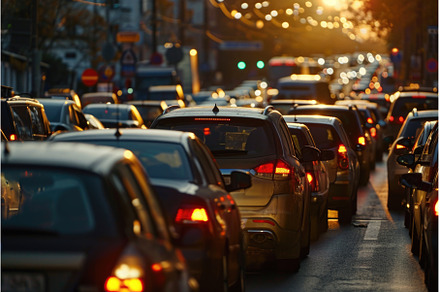 A street filled with lots of traffic, a Transportation Photo by tilialucida