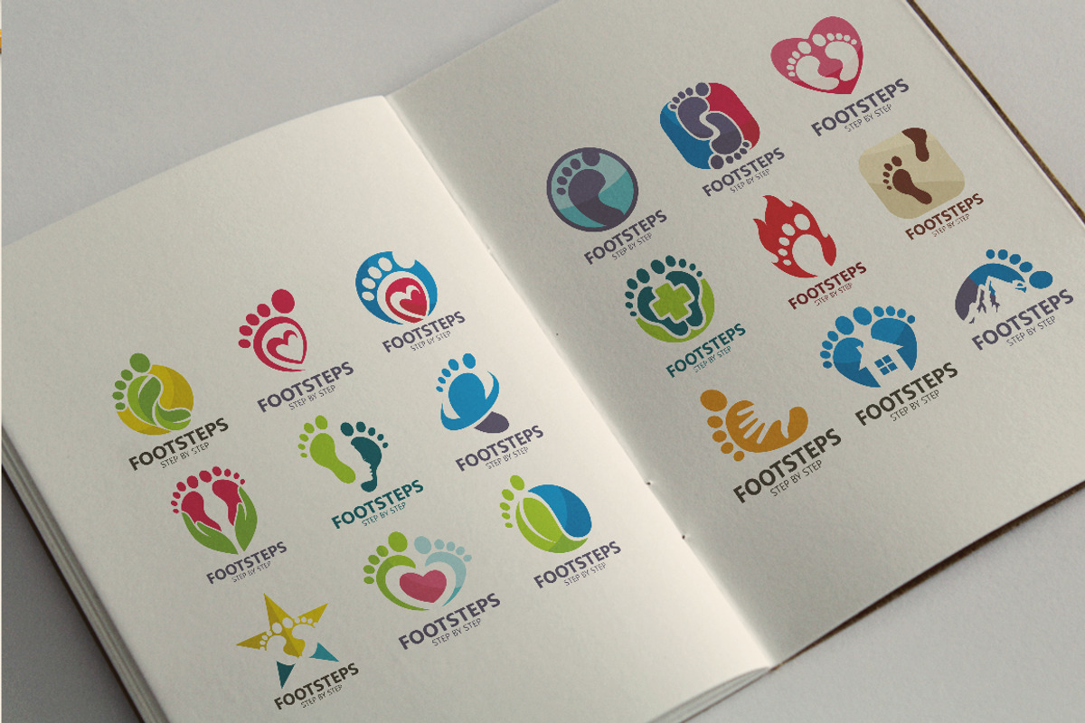 40 Premium Foot Logo Set, a Branding & Logo Template by SLAB! Design (Photo 1 of 6)