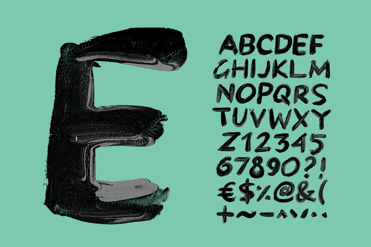 Black Paint Font Free Downloadv - UIFreebies