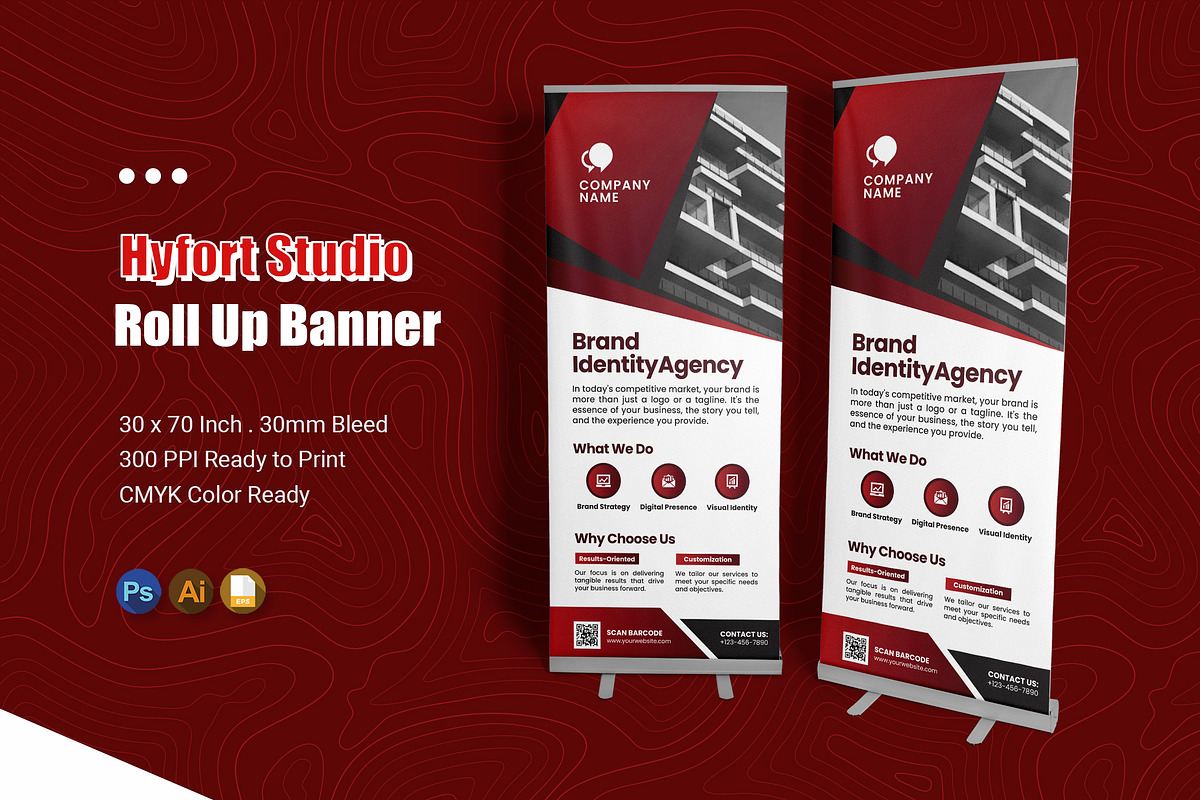 Hyfort Studio - Roll Up Banner, a Print Template by Esensifiksi.studio (Photo 2 of 2)