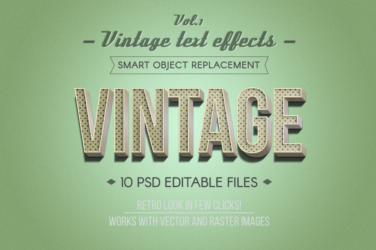 Retro Vintage Text Effects Vol.1 preview 2