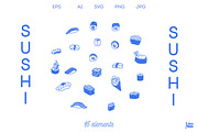 Japanese Food Graphic Clipart Bundle, a Food Illustration by Lisa Mill (Thumbnail 2 of 7)