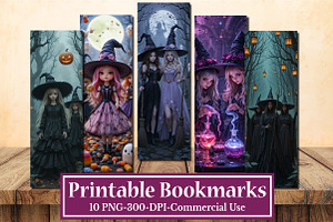 Witchy Vibes Printable Bookmarks, an Illustration by Rose Art
