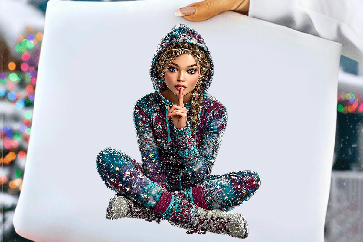 Cosy Winter girl Clipart Bundle, an Illustration by Craft Nest (Photo 7 of 10)