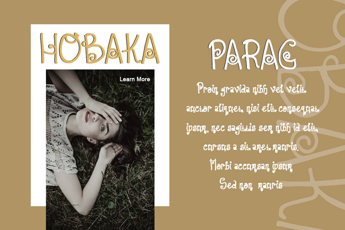 Hobaka - Creative Handwritten Font, a Script Font by Naistudio (Photo 3 of 7)