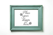 Light blue wooden frame stock photo, a Background Photo by Leo Flo Mockups (Thumbnail 1 of 4)