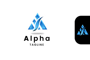 Alpha Modern Abstract Letter A Logo, a Branding & Logo Template by MadeByShahbaz