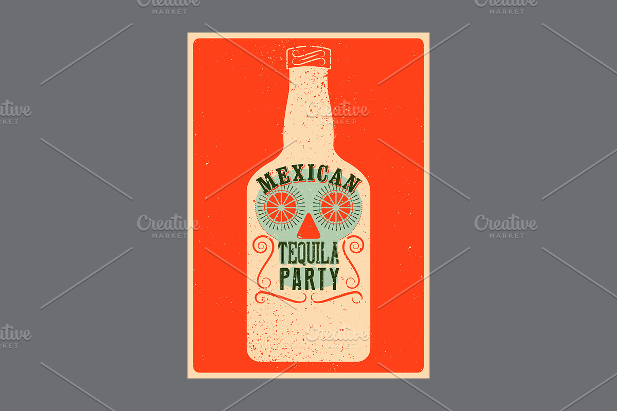 Mexican Party vector poster set., a Food Illustration by PoPaShop (Photo 3 of 10)