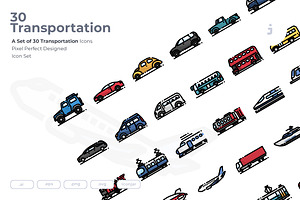 30 Transportation Icon set