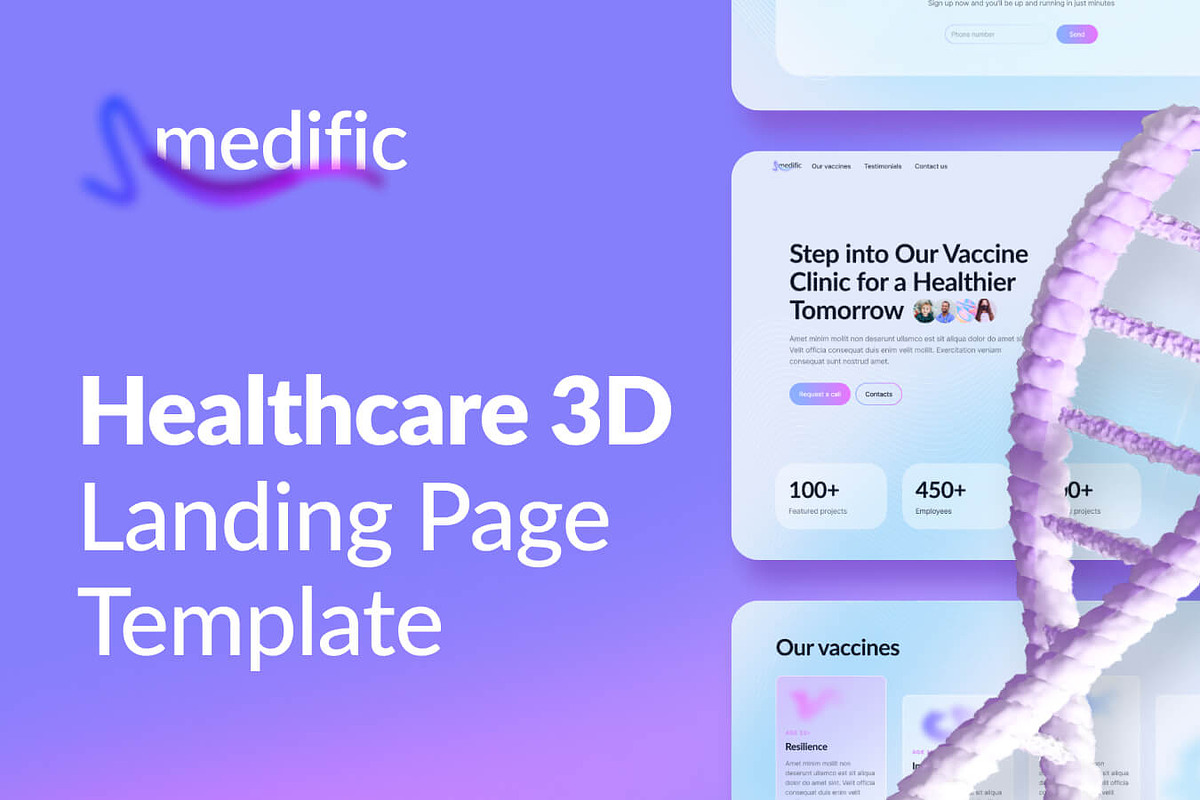 Medific - Medical Website Template, a Landing Page Template by EGO Creative Innovations (Photo 2 of 5)