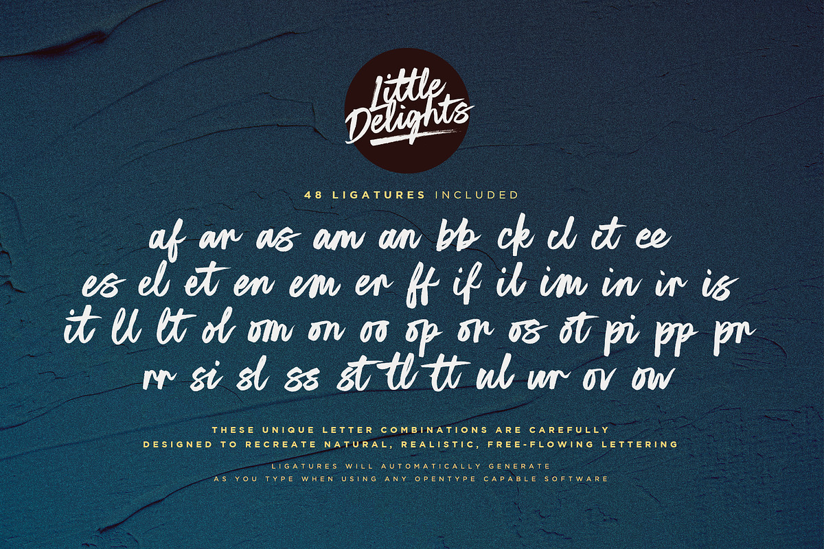 Little Delights Brush Font, a Script Font by Sam Parrett (Photo 9 of 10)