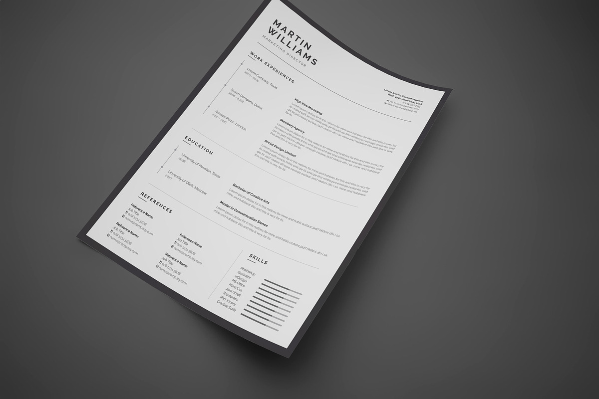 Resume CV, a Resume Template by UX-group (Photo 4 of 7)