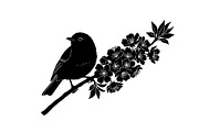 Bird Branch Silhouette Bundle, an Illustration by yasushie (Thumbnail 4 of 31)