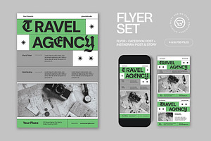 Travel Agency Flyer, a Flyer Template by graphicook