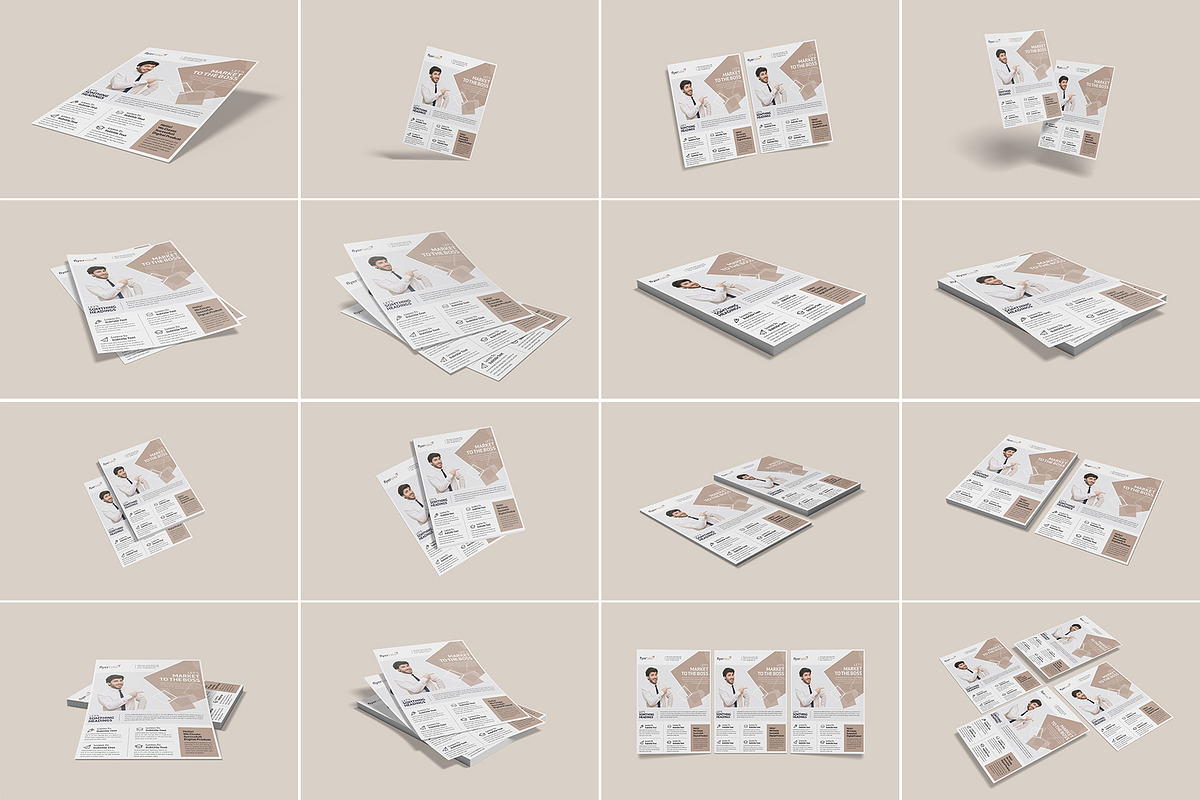 A4 Flyer Poster Mockup Bundles, a Flyer Template by Graphic Aesthetic (Photo 2 of 22)