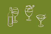 ITALIAN FOOD SET (16 ELEMENTS), a Food Illustration by Bonfloret Studio (Thumbnail 5 of 6)