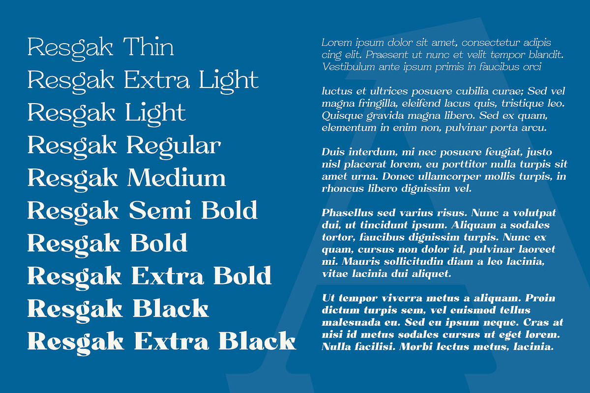 Resgak - Serif Family, a Serif Font by Kulokale (Photo 4 of 12)