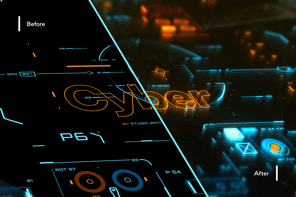 Cyber - Futuristic Neon Display, a Texture Graphic by Studio 2am (Photo 7 of 9)