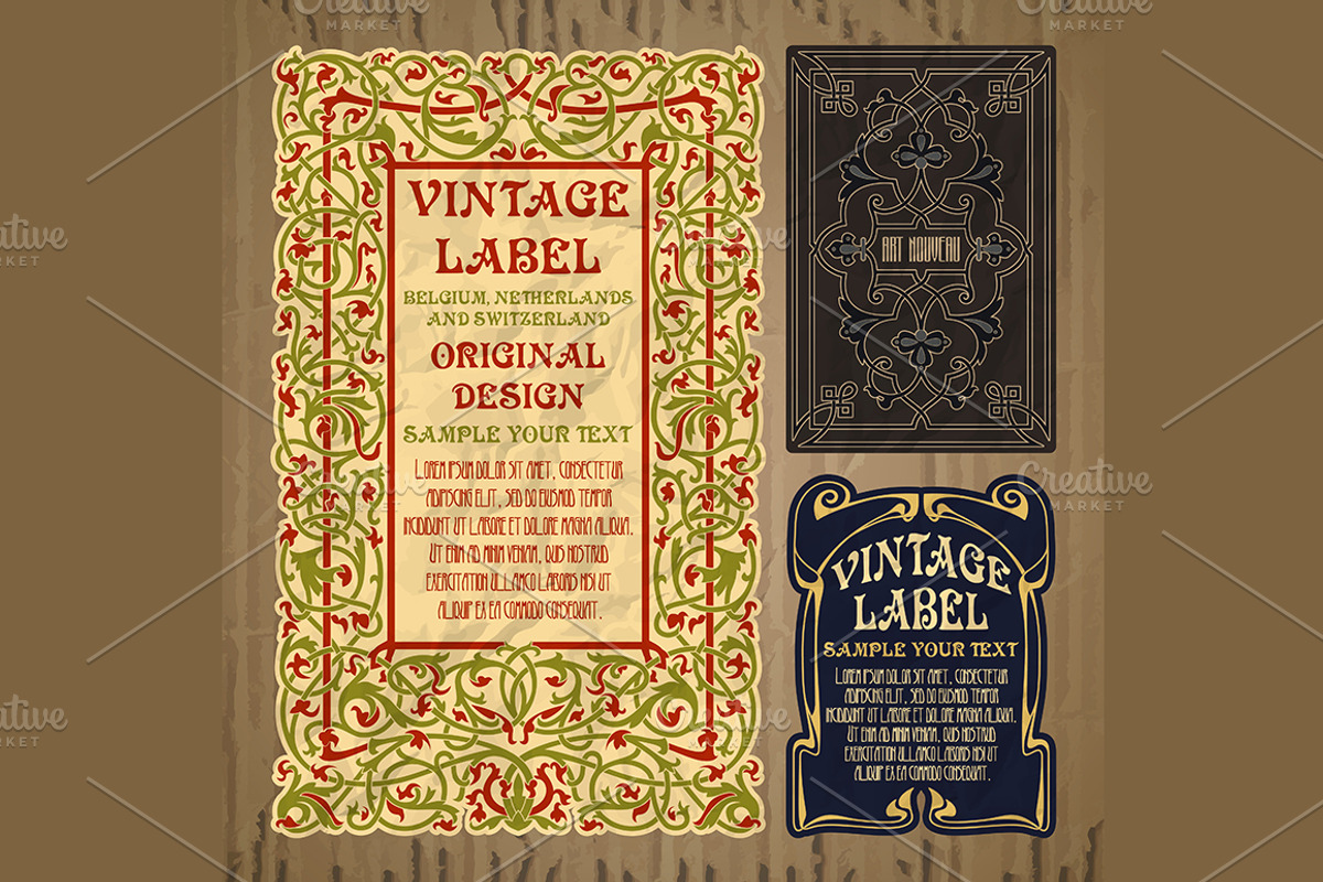Label Art Nouveau - sets, a Decorative Illustration by Stanislav Kharchevskyi (Photo 4 of 8)
