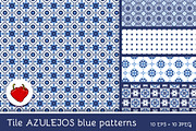 Portuguese Azulejos set of patterns, a Pattern Graphic by KundolaArt (Thumbnail 1 of 5)