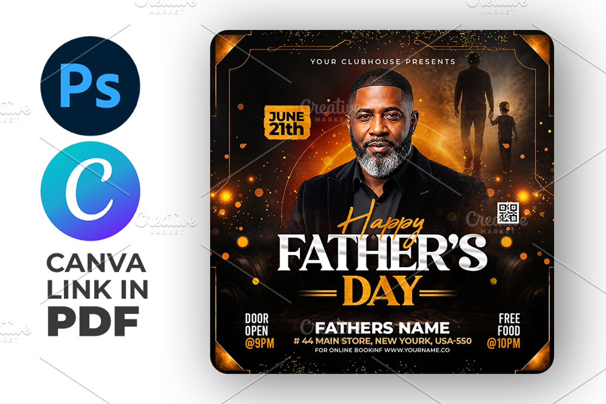 Fathers Day Flyer, a Social Media Template by Artonix (Photo 2 of 4)