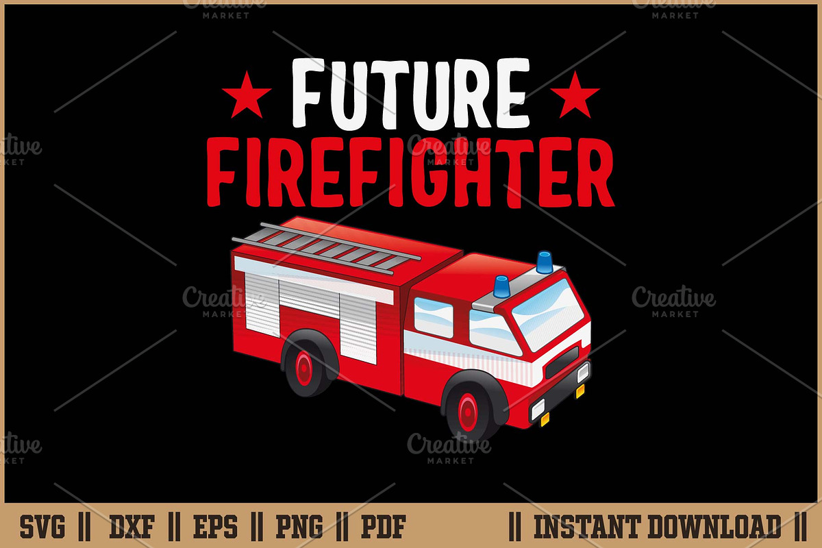Future Firefighter Shirt Design SVG, an Illustration by Handy Arts Studio (Photo 1 of 3)
