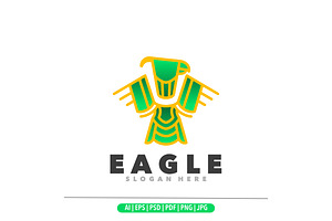 Eagle luxury outline gradient logo, a Branding & Logo Template by Bayuktx