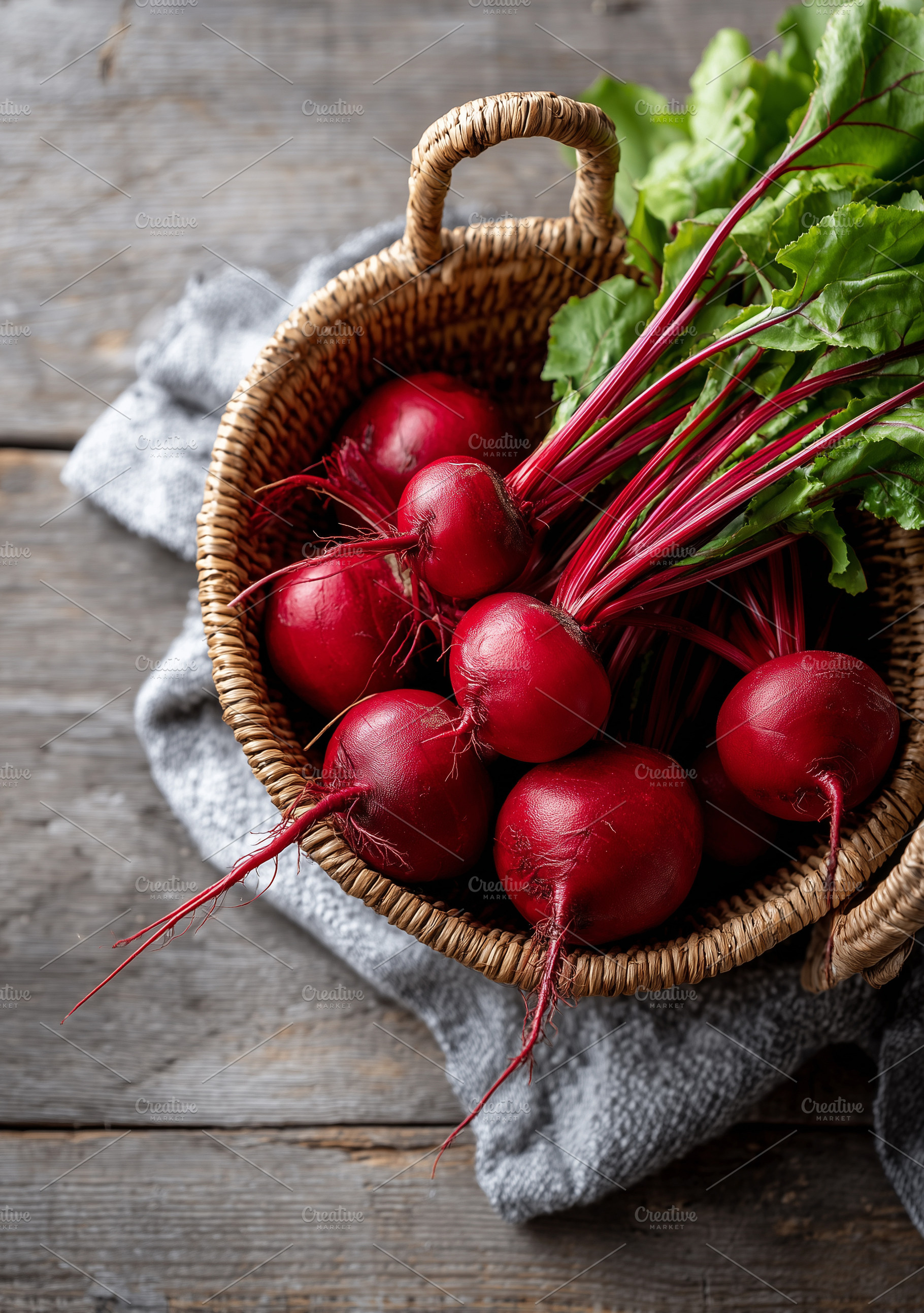 Organic beetroots with green leaves, a Food & Drink Photo by MistyDay
