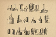 Vintage brewery. Alcohol production., a Food Illustration by bioraven (Thumbnail 13 of 15)
