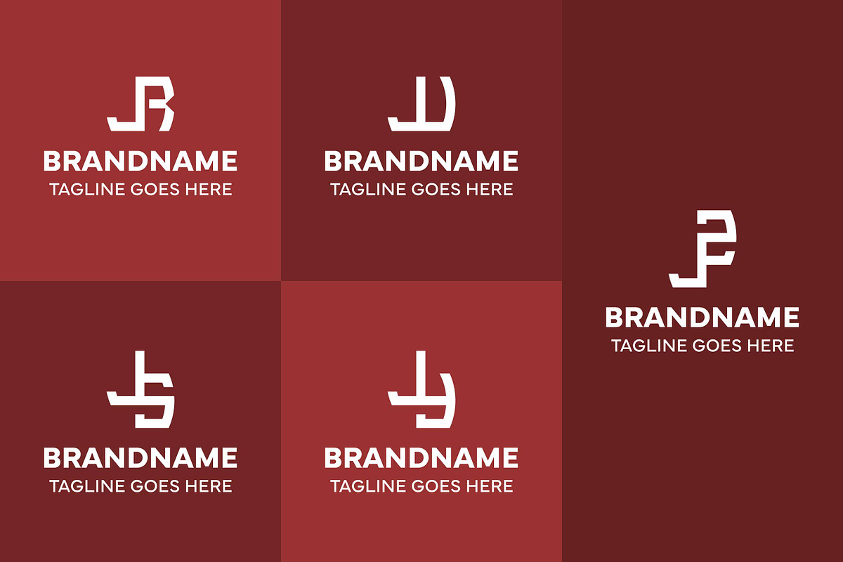 Letters JR JS JU JY JZ Monogram Logo, a Branding & Logo Template by Pray Art Design Studio (Photo 2 of 2)
