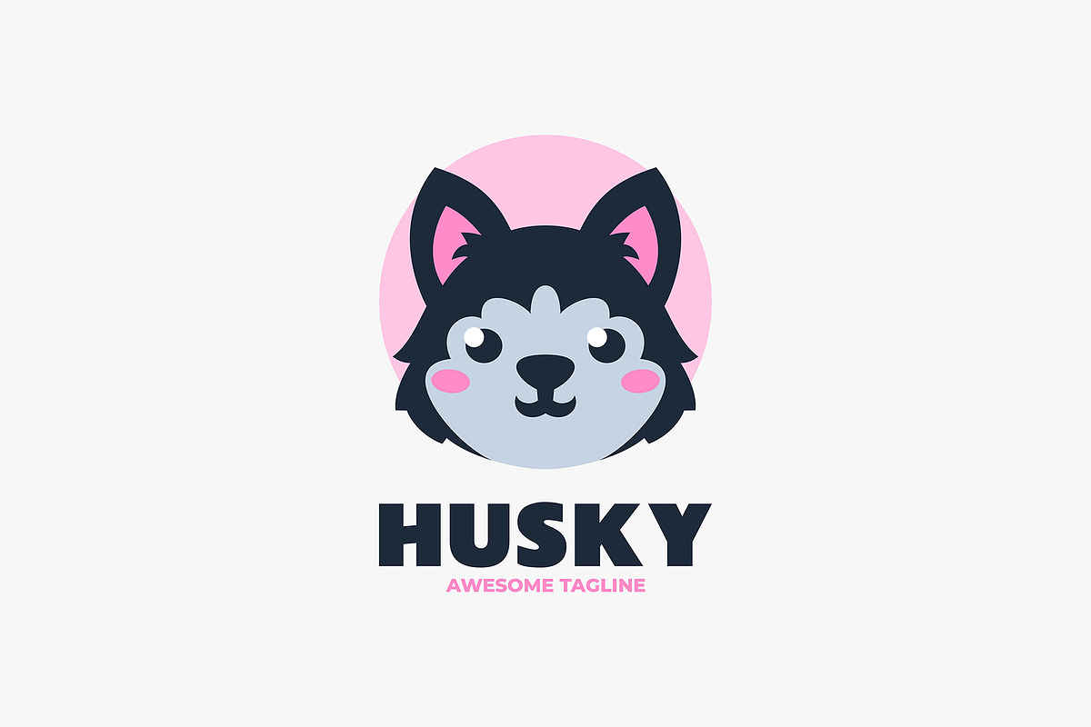 Husky Mascot Cartoon Logo, a Branding & Logo Template by Artnivora.Std