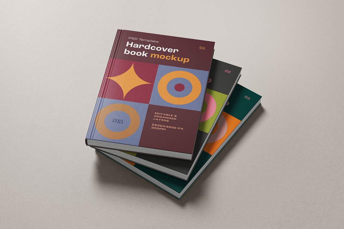 Hardcover Mockup Set, a Print Template by mockupatelier (Photo 10 of 13)