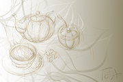 Set of cards tea menu., a Decorative Illustration by ArtOwl (Thumbnail 3 of 3)