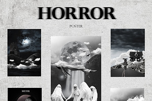 Horror Collage. Halloween Collection