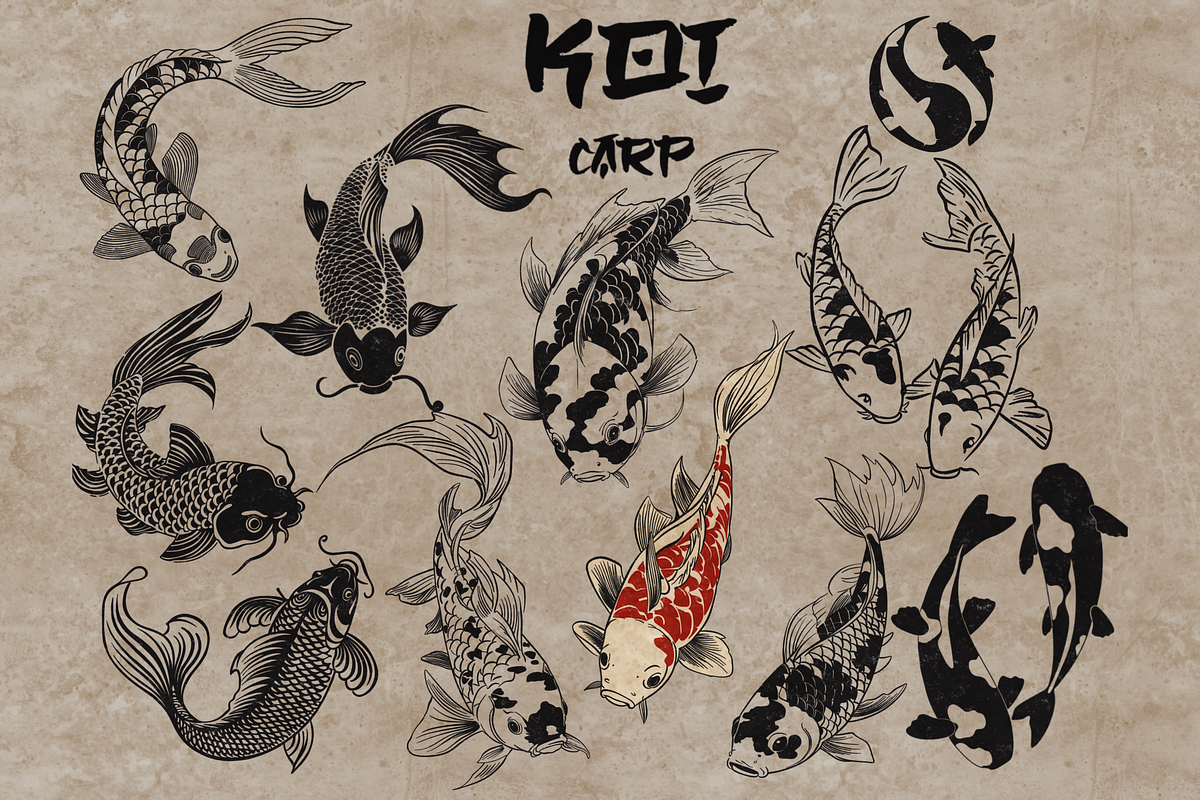 Japan traditional elements Procreate, a Brush Add-On by TheWhiteCatLab (Photo 5 of 20)